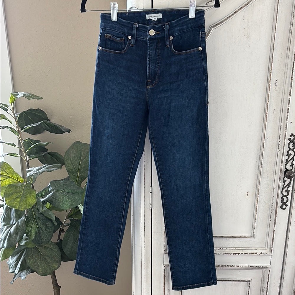 Good American Dark Wash Straight Leg Jeans Size 0/25